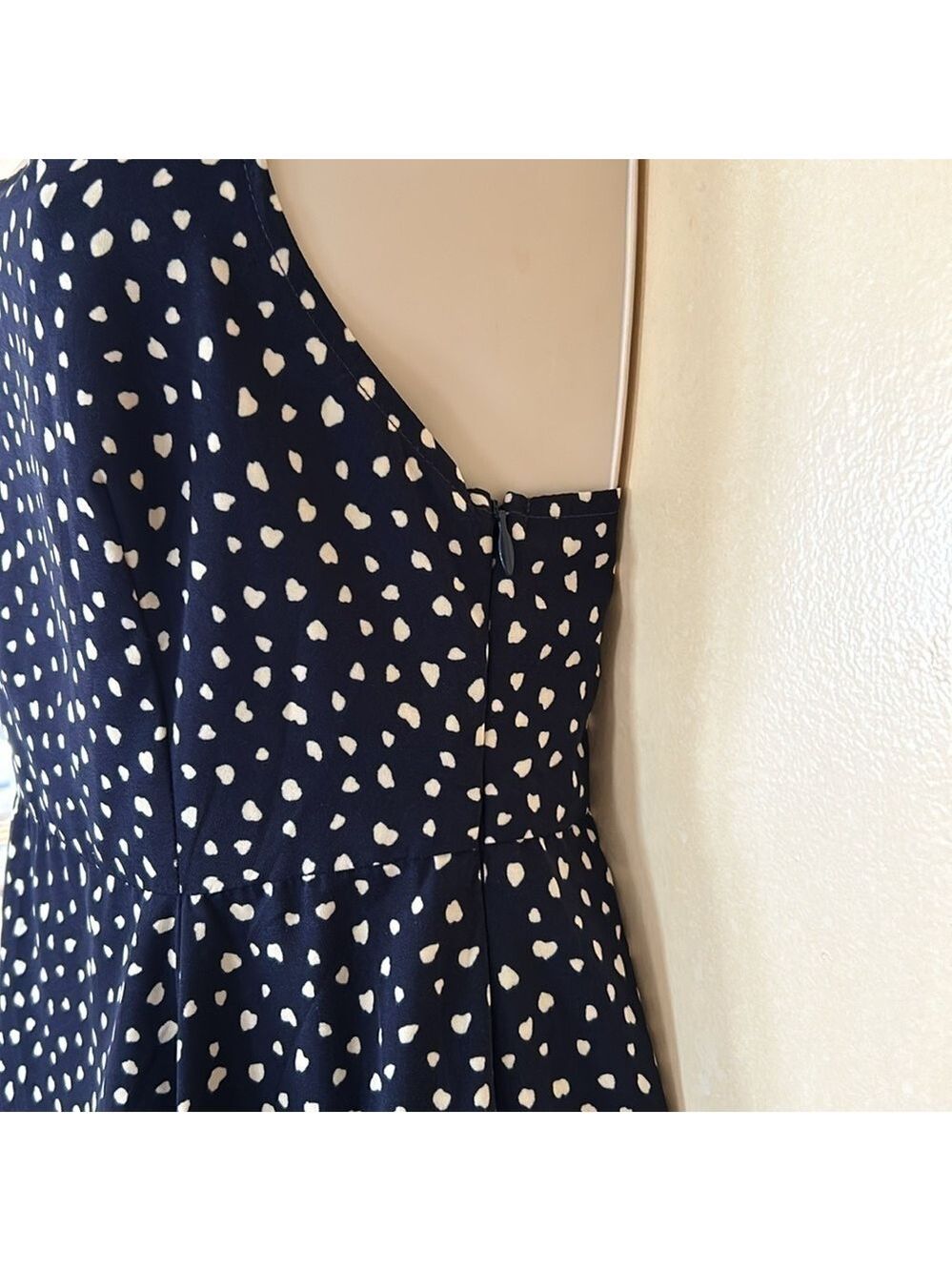 Kimchi Blue navy and white polka dot apron dress size 0 - Picture 6 of 10
